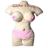 Close Up Sexy Frau Kuschel-Ersatz Kissen/Plüschkissen hautfarben, Bestickt ca. 45cm hoch