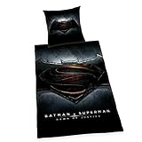 Herding Batman vs Superman Bettwäsche, Polyester, schwarz, 135 x 200 cm