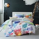 ESTELLA Mako-Satin Wendebettwäsche Splash Multicolor 1 Bettbezug 135x200 cm + 1 Kissenbezug 80x80 cm